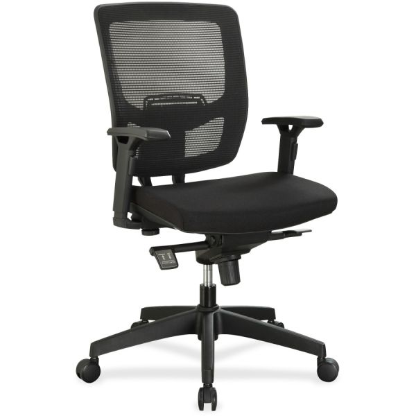 Lorell Exec Mesh Adjustable Height Mid-back Chair